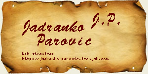 Jadranko Parović vizit kartica